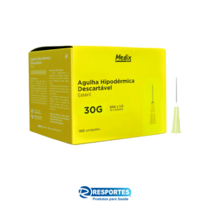 Agulha Hipodermica 13x3 MEDIX 30G (Cx c/100)