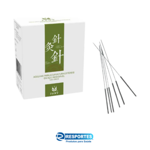 Agulhas para Acupuntura Estereis em Aço Inoxidável 25x50 mm ( Cx c/1000)