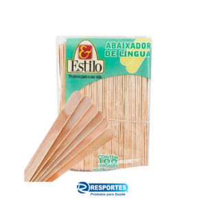 Abaixador de Língua Madeira - ESTILO (Pct c/100)