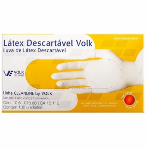 Luva de Látex P Com Pó Volk (Cx c/100)