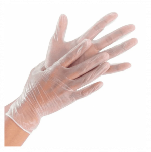 Luva de Vinil P Sem Pó Volk (Cx c/100) - Imagem 2