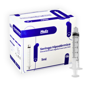 Seringa 5ml S/AG LOCK CX C/100 - Medix